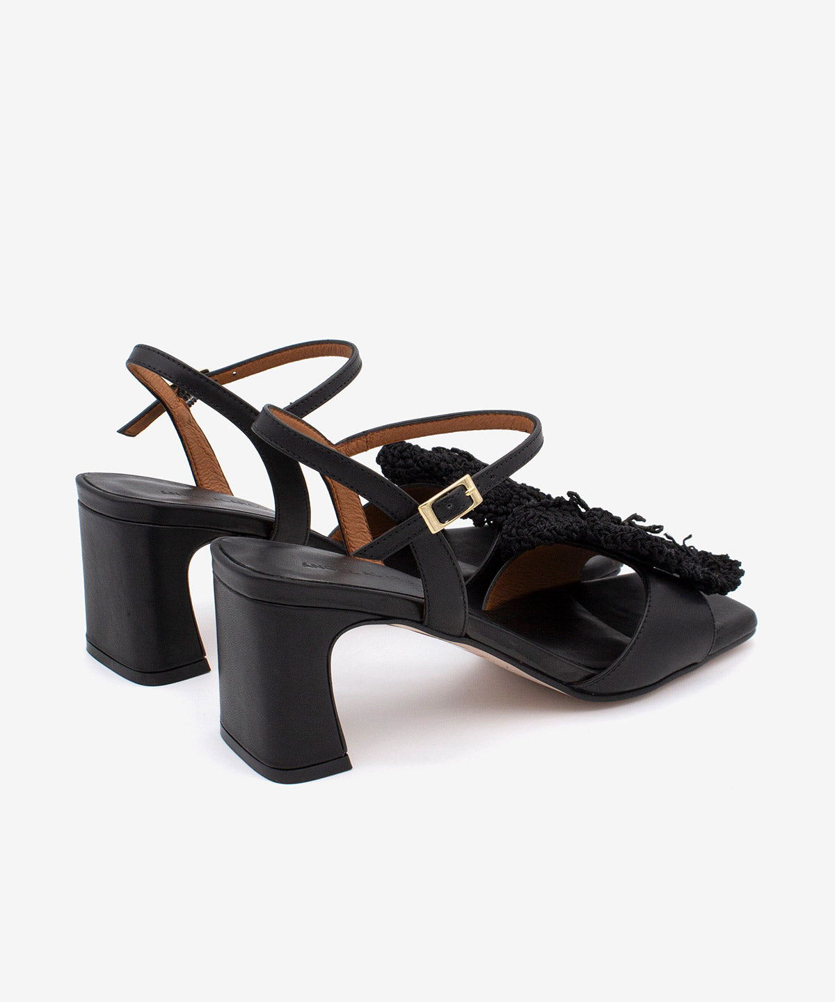 PALMA | Women's heeled sandal, in black and camel | Ángel Alarcón