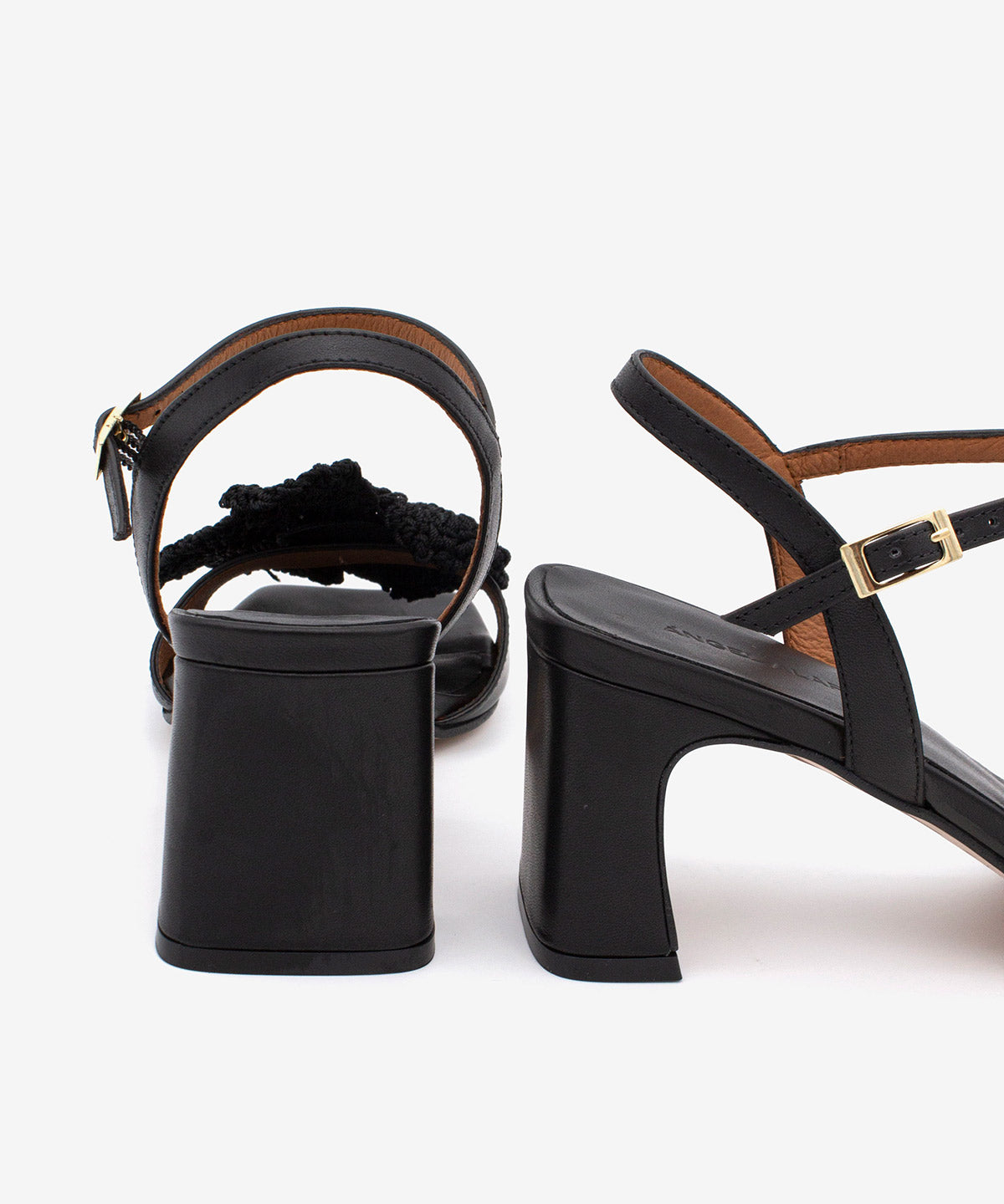 PALMA | Women's heeled sandal, in black and camel | Ángel Alarcón