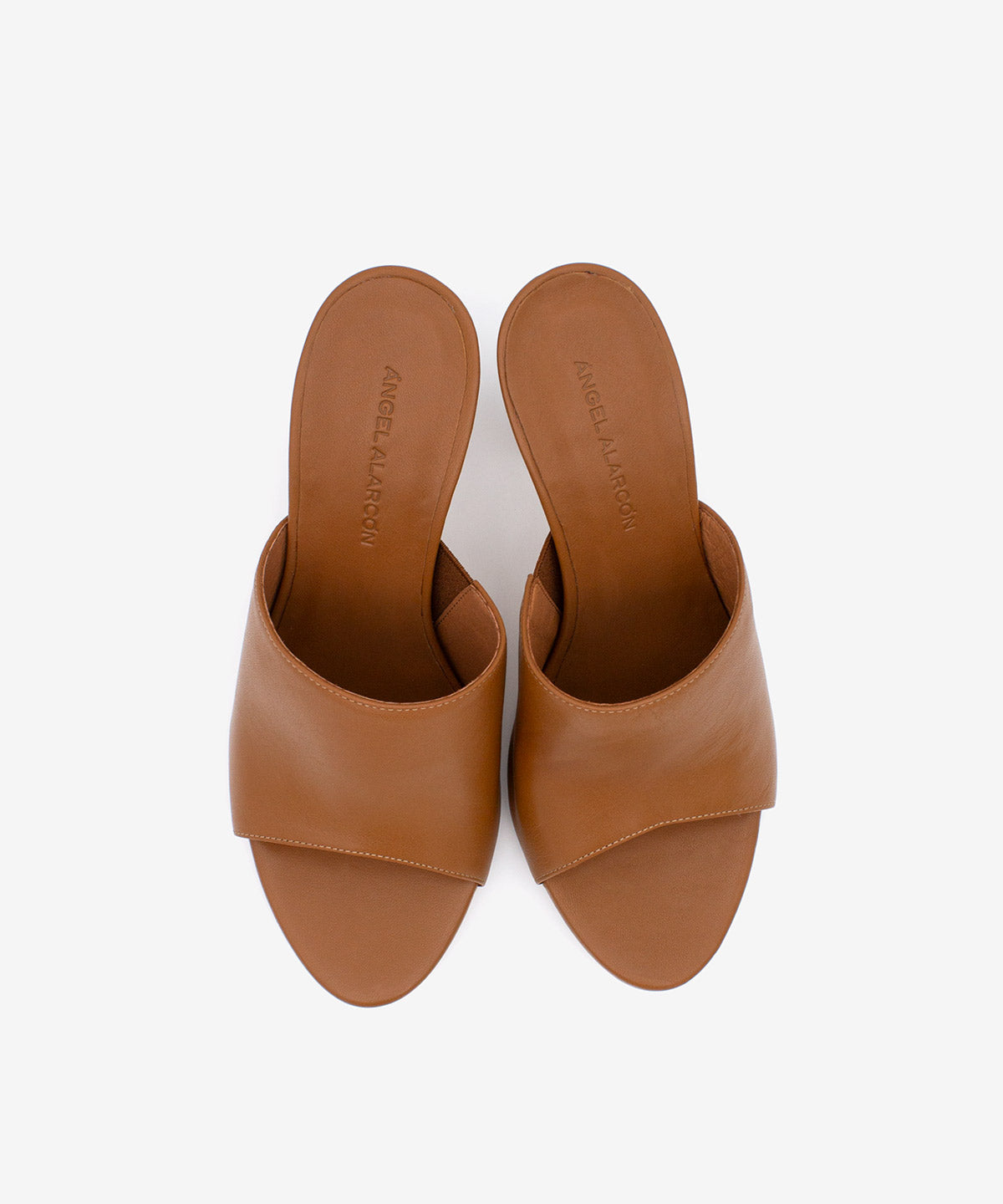 ALMAU – Mules de vestir elegantes con tacón alto – marrón – Talla 38 – Ángel Alarcón