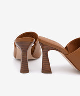 ALMAU – Mules de vestir elegantes con tacón alto – marrón – Talla 39 – Ángel Alarcón