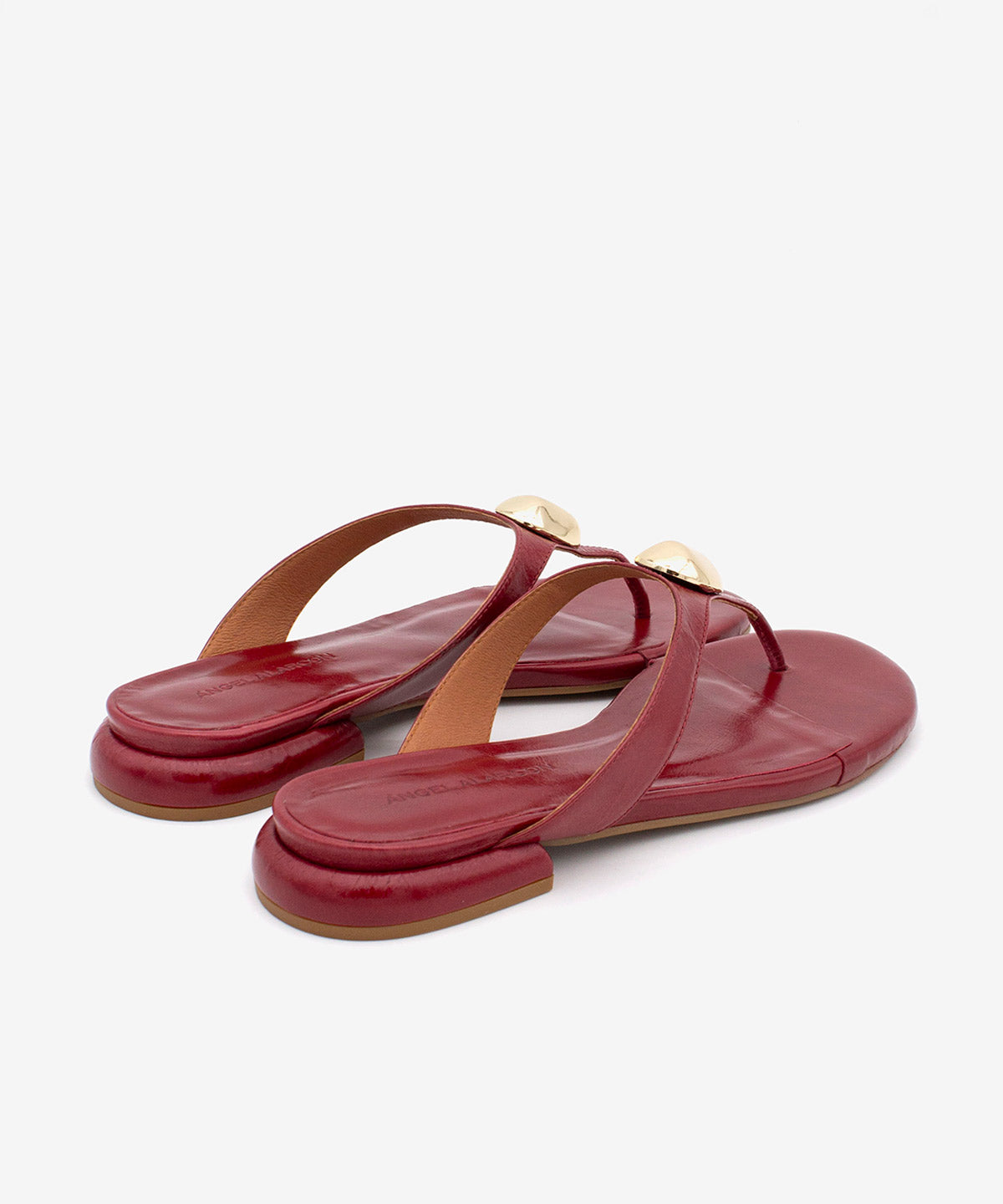 CLAUDIA – Sandalia de dedo con adorno metálico de piel texturizada – Talla 39 – Ángel Alarcón