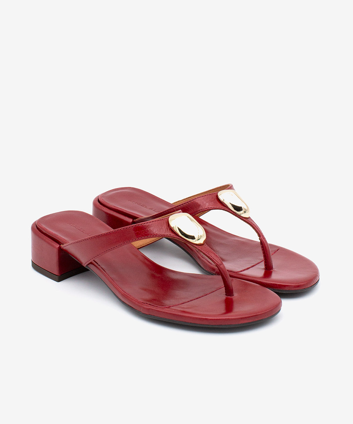 ZELMA – Sandalia de dedo de tacón bajo de piel texturizada - Zapatos Negros - Zapatos de mujer Ángel Alarcón - Women Shoes 2026