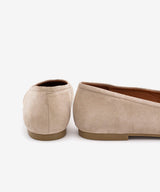 SAMANTA – Bailarina de mujer plana y cómoda de serraje – beige – Talla 39 – Ángel Alarcón