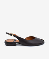 MATILDE – Bailarina destalonada peep toe de piel grano suave - Zapatos Negros - Zapatos de mujer Ángel Alarcón - Women Shoes 2026