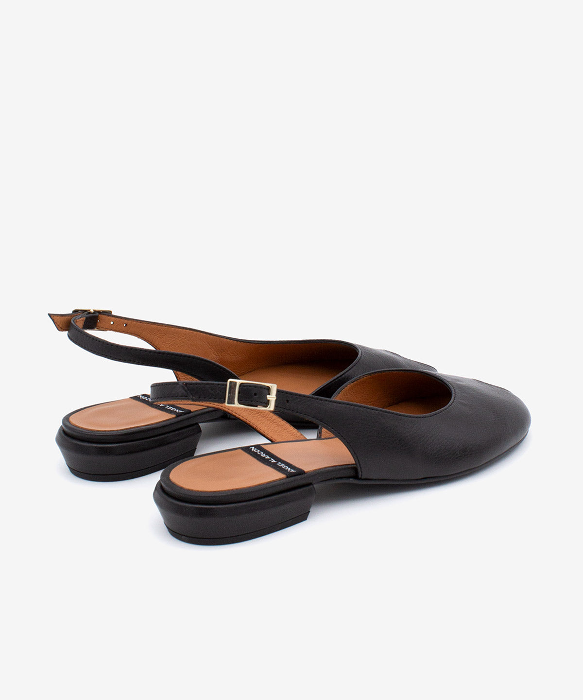 MATILDE – Bailarina destalonada peep toe de piel grano suave - Zapatos Negros - Zapatos de mujer Ángel Alarcón - Women Shoes 2026