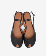 MATILDE – Bailarina destalonada peep toe de piel grano suave - Zapatos Negros - Zapatos de mujer Ángel Alarcón - Women Shoes 2026