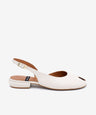 MATILDE – Bailarina destalonada peep toe de piel grano suave - Zapatos blancos - Zapatos de mujer Ángel Alarcón - Women Shoes 2026