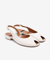 MATILDE – Bailarina destalonada peep toe de piel grano suave - Zapatos Negros - Zapatos de mujer Ángel Alarcón - Women Shoes 2026