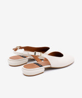 MATILDE – Bailarina destalonada peep toe de piel grano suave - Zapatos Negros - Zapatos de mujer Ángel Alarcón - Women Shoes 2026