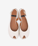 MATILDE – Bailarina destalonada peep toe de piel grano suave - Zapatos Negros - Zapatos de mujer Ángel Alarcón - Women Shoes 2026