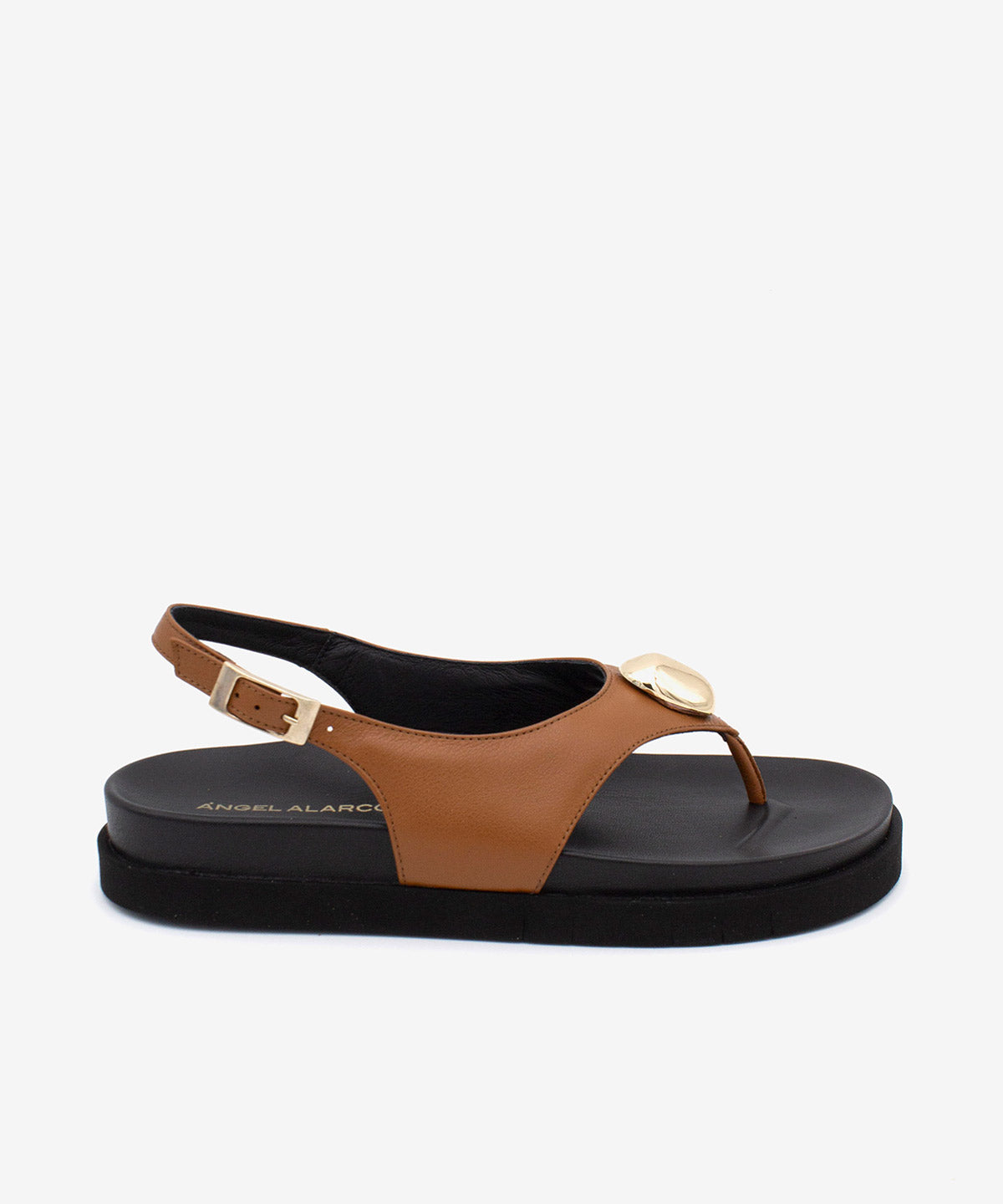 TERESA – Sandalia de dedo plana con suela EVA - Zapatos color cuero - Zapatos de mujer Ángel Alarcón - Women Shoes 2026