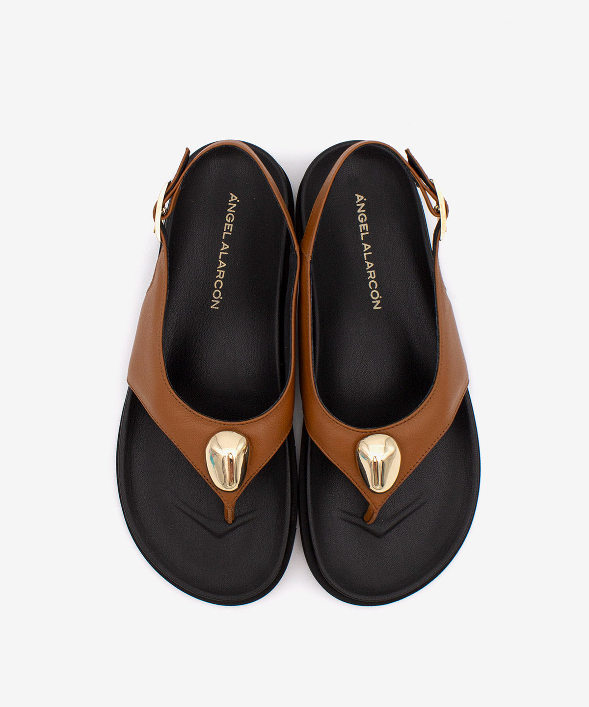 TERESA – Sandalia de dedo plana con suela EVA - Zapatos color cuero - Zapatos de mujer Ángel Alarcón - Women Shoes 2026