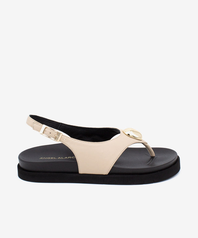 TERESA – Sandalia de dedo plana con suela EVA - Zapatos Nude - beige - Zapatos de mujer Ángel Alarcón - Women Shoes 2026
