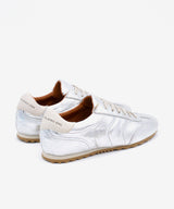 KESIA – Sneakers de piel metalizada con suela dentada – plata – Talla 37 – Ángel Alarcón