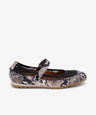 GINNA – Merceditas sneakerinas modernas y cómodas de piel print snake – negro – Talla 35 – Ángel Alarcón