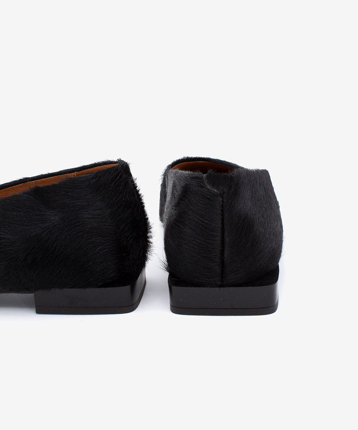TIYU - Bailarina de puntera cuadrada básica de pelo poni print - Zapatos Negros - Zapatos de mujer Ángel Alarcón - Women Shoes 2026