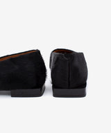 TIYU - Bailarina de puntera cuadrada básica de pelo poni print - Zapatos Negros - Zapatos de mujer Ángel Alarcón - Women Shoes 2026
