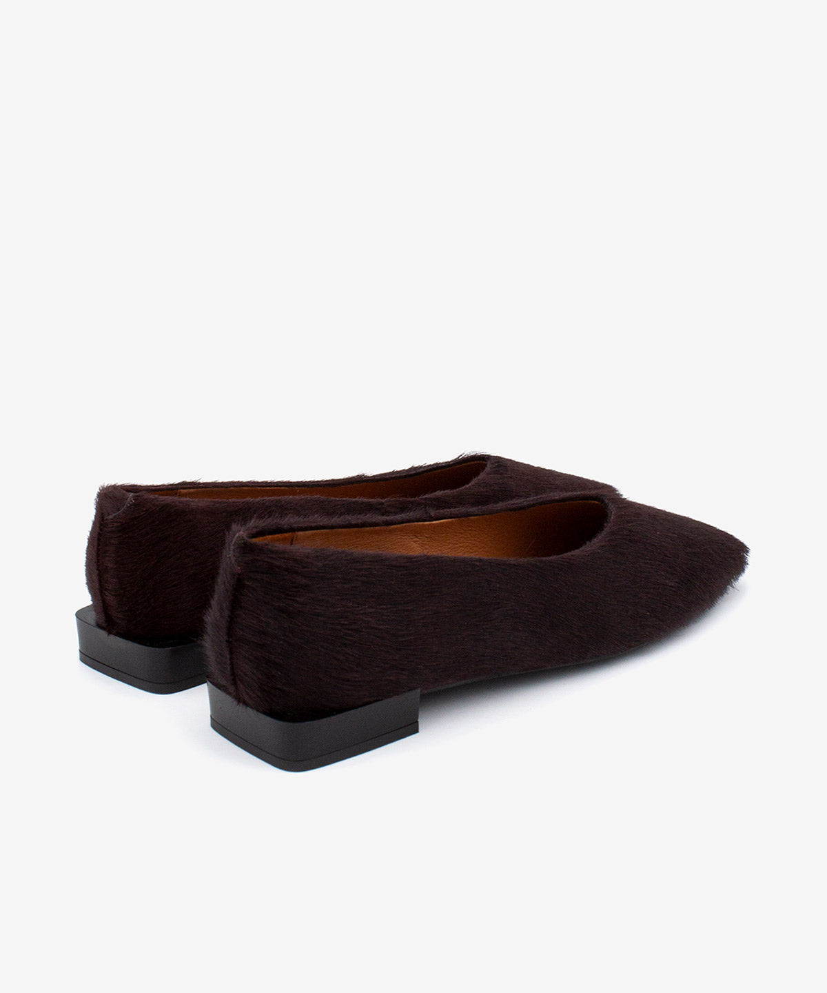 TIYU - Bailarina de puntera cuadrada básica de pelo poni print - Zapatos Negros - Zapatos de mujer Ángel Alarcón - Women Shoes 2026