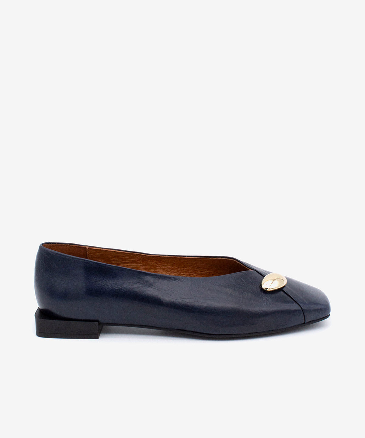 ASTRID - Salón de tacón ancho con ajuste elástico de piel texturizada - Zapatos azul oscuro - Zapatos de mujer Ángel Alarcón - Women Shoes 2026