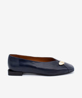 ASTRID - Salón de tacón ancho con ajuste elástico de piel texturizada - Zapatos azul oscuro - Zapatos de mujer Ángel Alarcón - Women Shoes 2026