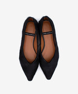NAYU - Bailarina de puntera fina básicas de pelo poni - Zapatos Negros - Zapatos de mujer Ángel Alarcón - Women Shoes 2026
