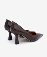 ELEANOR - Zapato de salón de tacón alto de piel print avestruz - Zapatos m. oscuro - Zapatos de mujer Ángel Alarcón - Women Shoes 2026