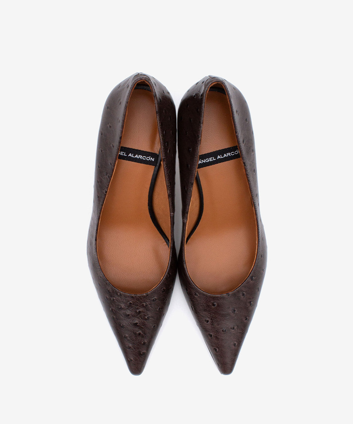 ELEANOR - Zapato de salón de tacón alto de piel print avestruz - Zapatos m. oscuro - Zapatos de mujer Ángel Alarcón - Women Shoes 2026