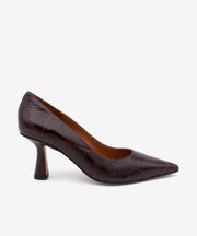 ELEANOR - Zapato de salón de tacón alto de piel print croco - Zapatos m. oscuro - Zapatos de mujer Ángel Alarcón - Women Shoes 2026
