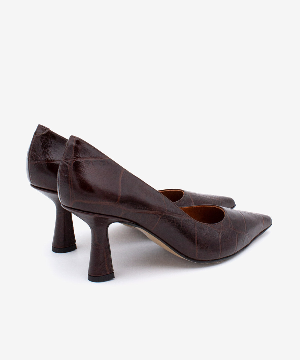 ELEANOR - Zapato de salón de tacón alto de piel print croco - Zapatos Negros - Zapatos de mujer Ángel Alarcón - Women Shoes 2026