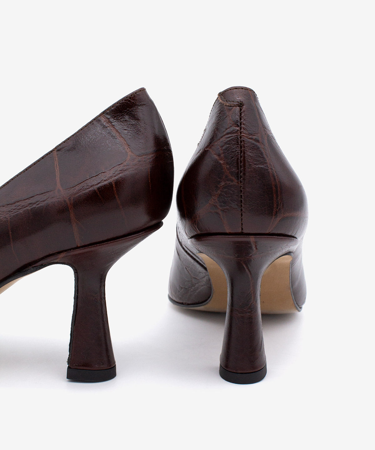 ELEANOR - Zapato de salón de tacón alto de piel print croco - Zapatos Negros - Zapatos de mujer Ángel Alarcón - Women Shoes 2026