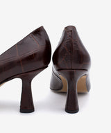 ELEANOR - Zapato de salón de tacón alto de piel print croco - Zapatos Negros - Zapatos de mujer Ángel Alarcón - Women Shoes 2026