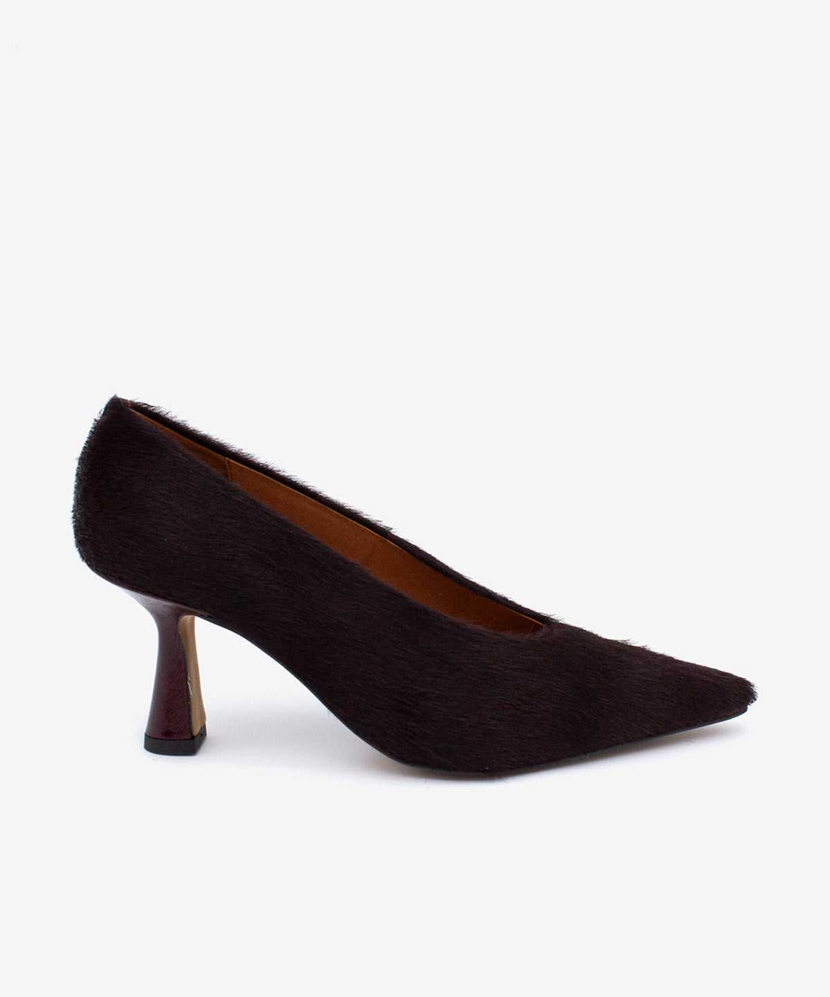 DAVINA - Estileto de mujer cómodo con tacón alto de pelo poni - Zapatos burdeos - Zapatos de mujer Ángel Alarcón - Women Shoes 2026
