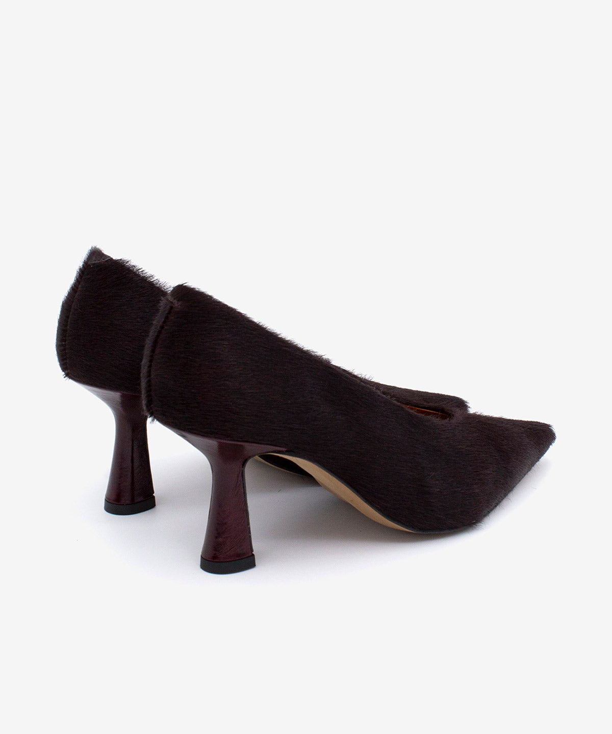 DAVINA - Estileto de mujer cómodo con tacón alto de pelo poni - Zapatos burdeos - Zapatos de mujer Ángel Alarcón - Women Shoes 2026