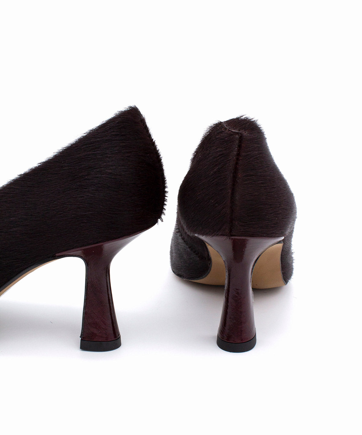 DAVINA - Estileto de mujer cómodo con tacón alto de pelo poni - Zapatos burdeos - Zapatos de mujer Ángel Alarcón - Women Shoes 2026
