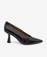DAVINA - Salón de tacón alto con escote en V en piel brillante texturizada - Zapatos Negros - Zapatos de mujer Ángel Alarcón - Women Shoes 2026