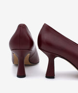 DAVINA - Zapato de salón de tacón alto con escote en V en piel lisa - Zapatos Nude - beige - Zapatos de mujer Ángel Alarcón - Women Shoes 2026