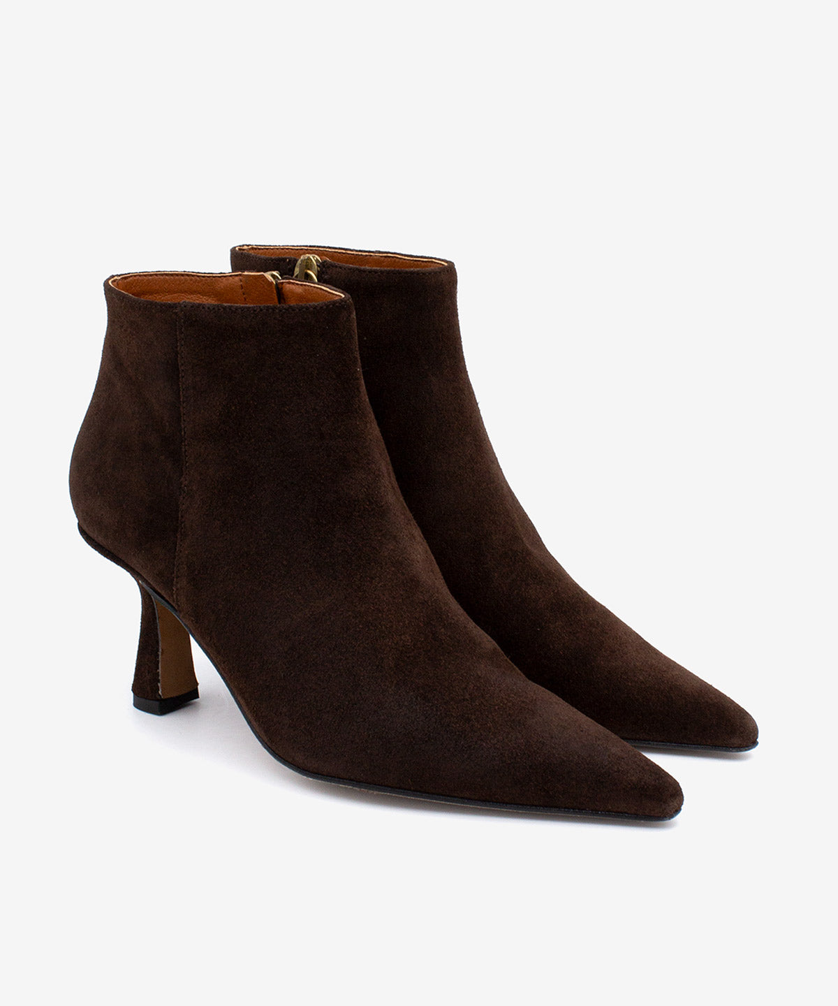 KAYLA - Botín de tacón alto con puntera fina en serraje - Zapatos m. oscuro - Zapatos de mujer Ángel Alarcón - Women Shoes 2026