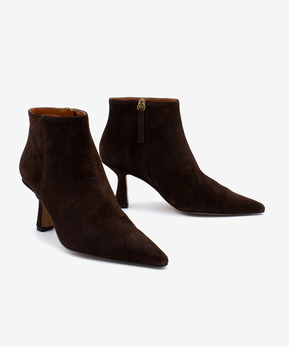 KAYLA - Botín de tacón alto con puntera fina en serraje - Zapatos m. oscuro - Zapatos de mujer Ángel Alarcón - Women Shoes 2026