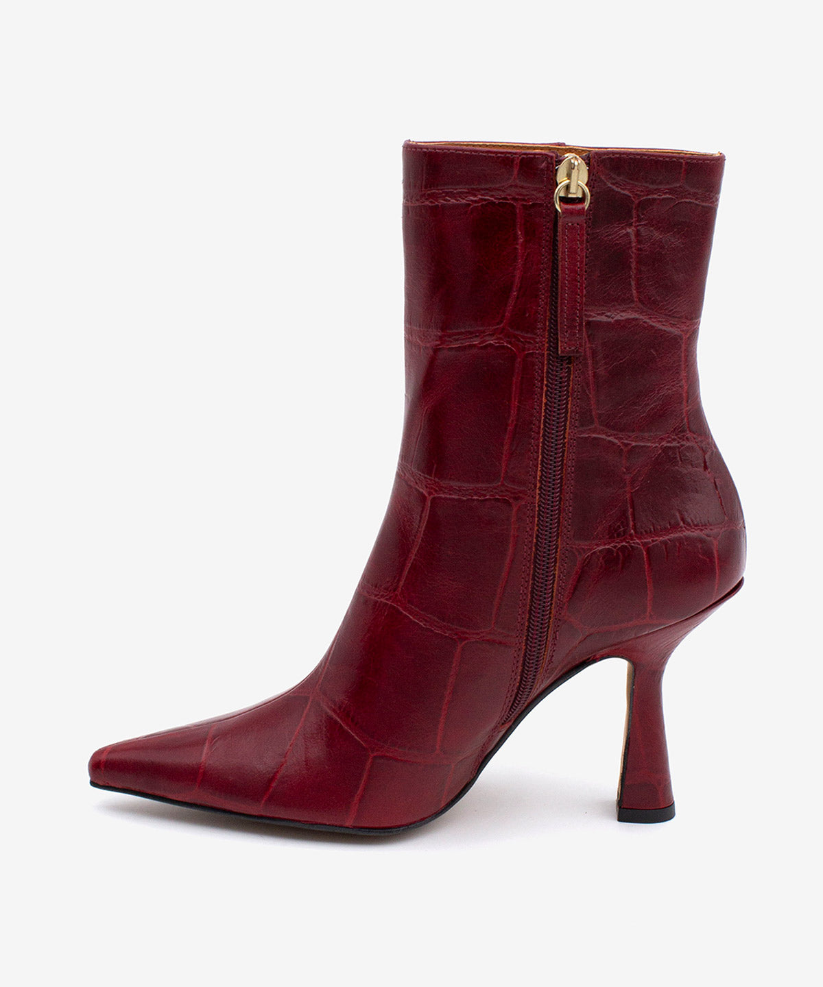 MIRIAM - Botín de tacón muy alto con puntera fina en piel print croco - Zapatos m. oscuro - Zapatos de mujer Ángel Alarcón - Women Shoes 2026
