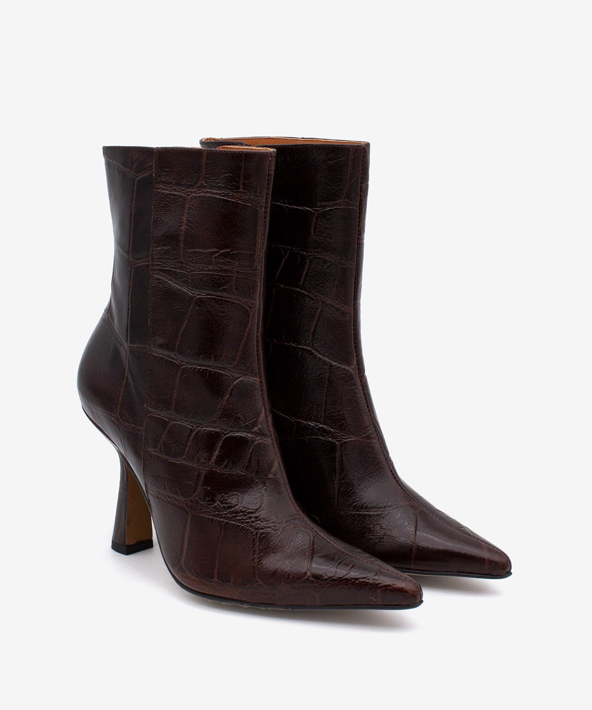 MIRIAM - Botín de tacón muy alto con puntera fina en piel print croco - Zapatos m. oscuro - Zapatos de mujer Ángel Alarcón - Women Shoes 2026