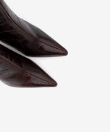 MIRIAM - Botín de tacón muy alto con puntera fina en piel print croco - Zapatos m. oscuro - Zapatos de mujer Ángel Alarcón - Women Shoes 2026
