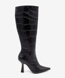 RILEY - Bota alta de mujer de tacón alto para vresrtir de print cocodrilo - Zapatos Negros - Zapatos de mujer Ángel Alarcón - Women Shoes 2026