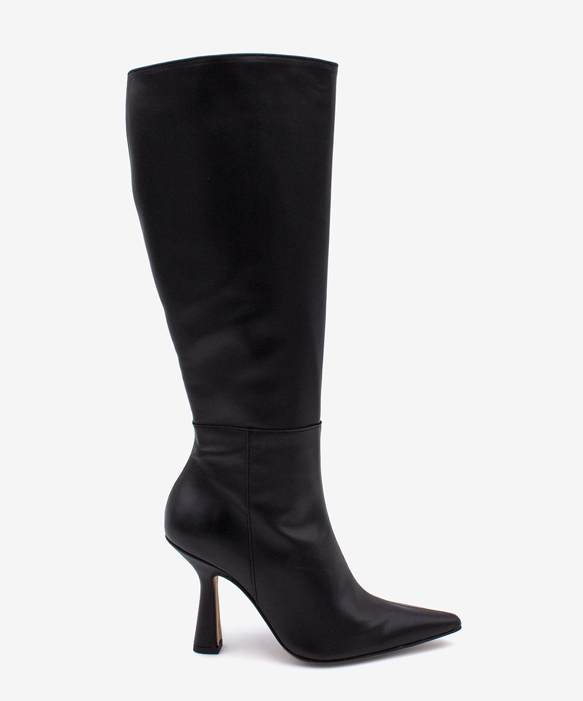 RILEY - Bota alta de tacón alto con puntera fina de piel lisa - Zapatos Negros - Zapatos de mujer Ángel Alarcón - Women Shoes 2026
