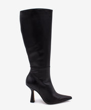 RILEY - Bota alta de tacón alto con puntera fina de piel lisa - Zapatos Negros - Zapatos de mujer Ángel Alarcón - Women Shoes 2026