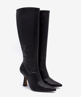 RILEY - Bota alta de tacón alto con puntera fina de piel lisa - Zapatos Negros - Zapatos de mujer Ángel Alarcón - Women Shoes 2026