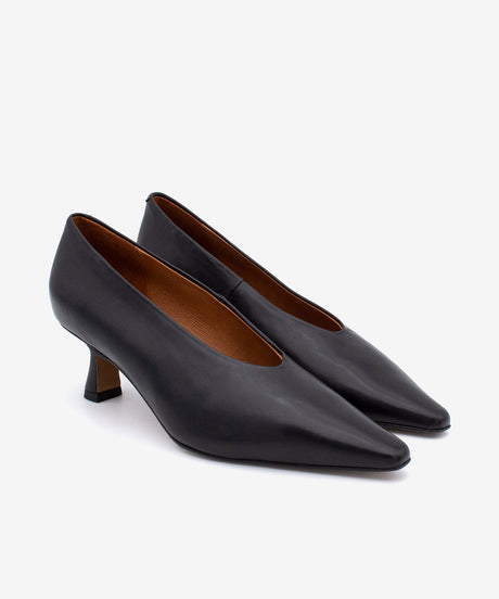 ABELLA - Zapato de salón con tacón cómodo de piel suave - Zapatos Negros - Zapatos de mujer Ángel Alarcón - Women Shoes 2026