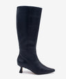 GEORGIA - Bota alta de tacón bajo con puntera fina de piel lisa - Zapatos azul oscuro - Zapatos de mujer Ángel Alarcón - Women Shoes 2026