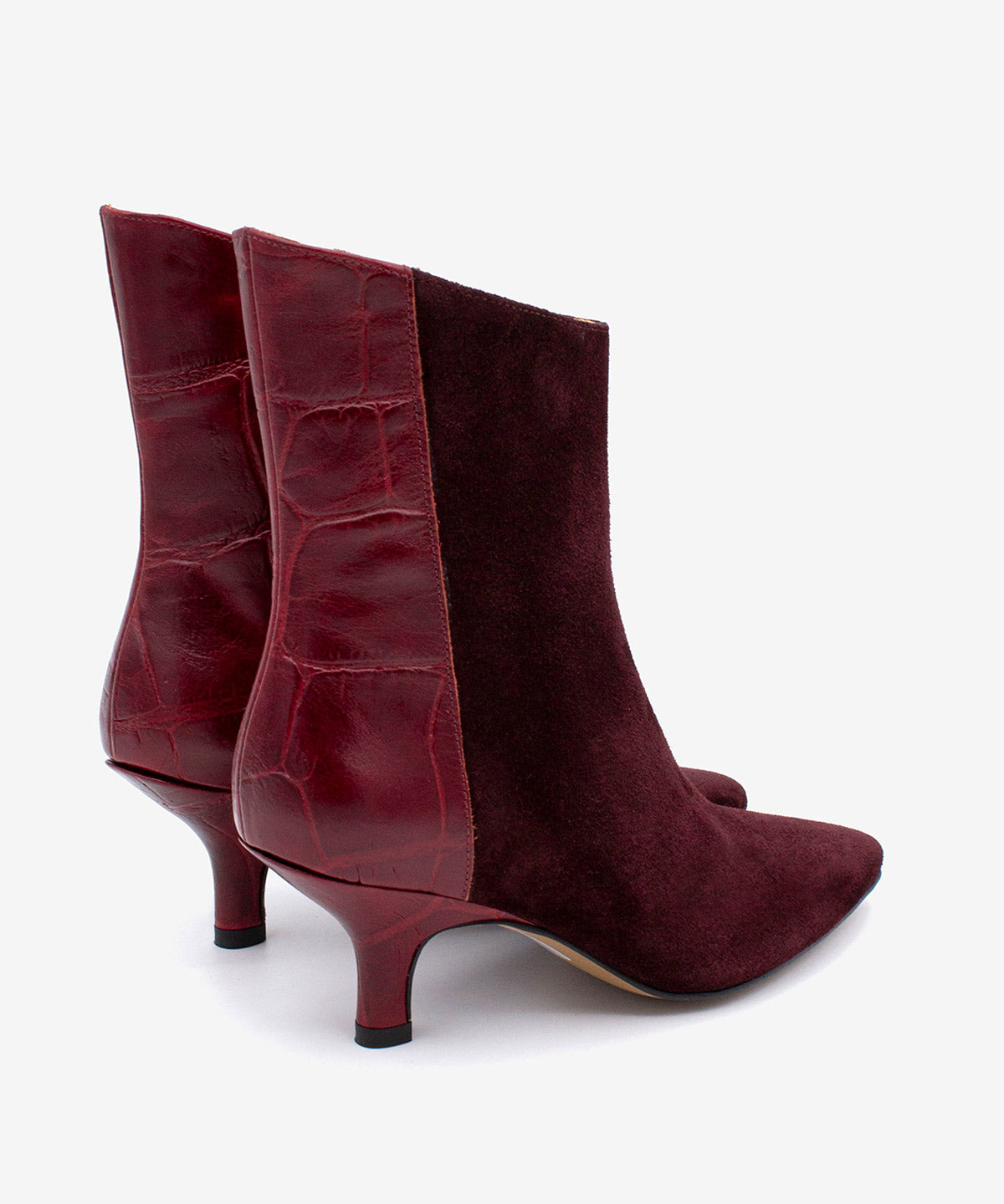 CHANTEL - Botín de mujer elegante con tacón de serraje y print cocodrilo - Zapatos Negros - Zapatos de mujer Ángel Alarcón - Women Shoes 2026