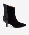 CHANTEL - Botín de mujer elegante con tacón de serraje y print cocodrilo - Zapatos Negros - Zapatos de mujer Ángel Alarcón - Women Shoes 2026