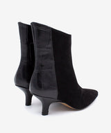 CHANTEL - Botín de mujer elegante con tacón de serraje y print cocodrilo - Zapatos Negros - Zapatos de mujer Ángel Alarcón - Women Shoes 2026